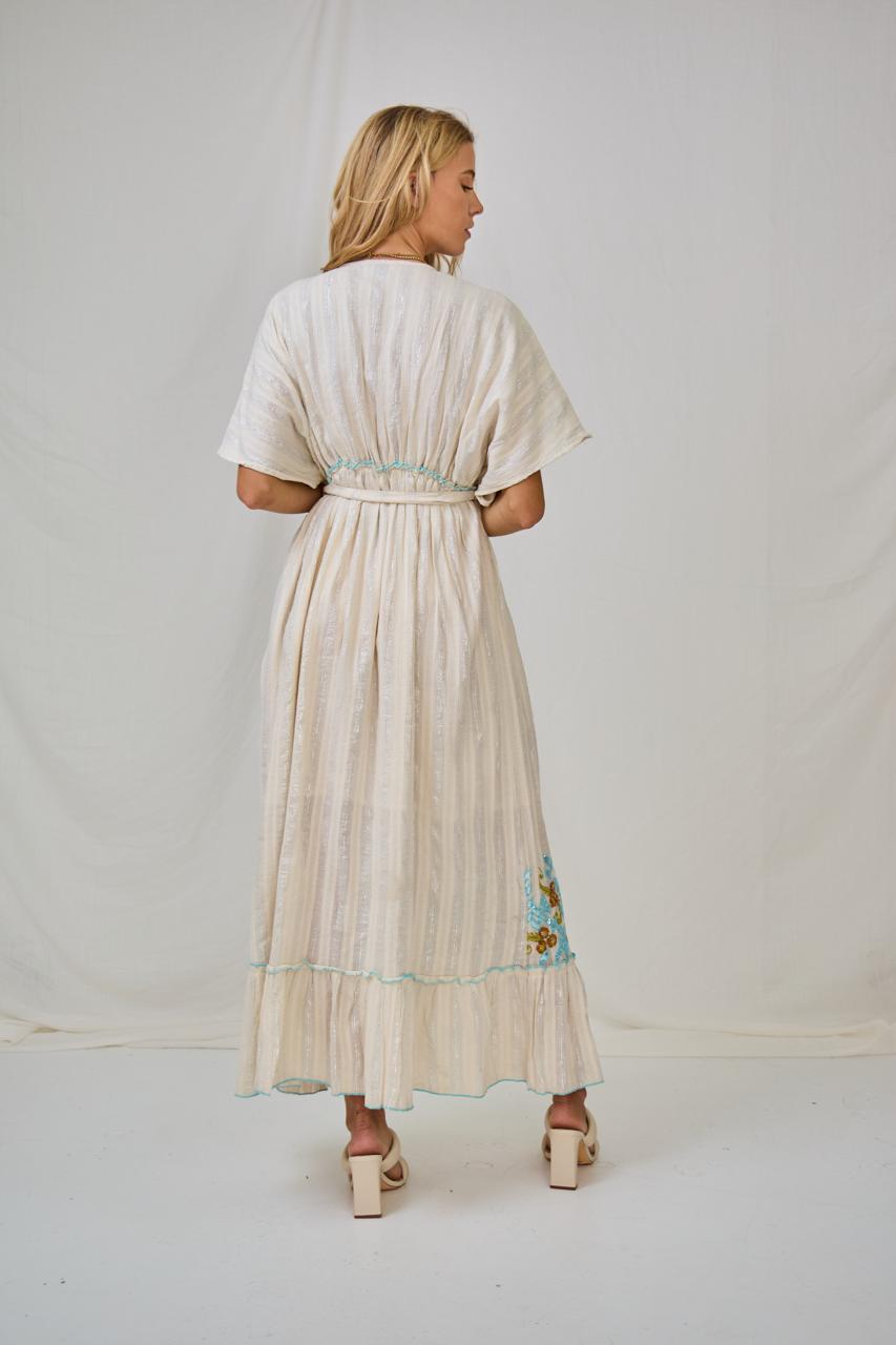 Embroidery Blue Dress LQ