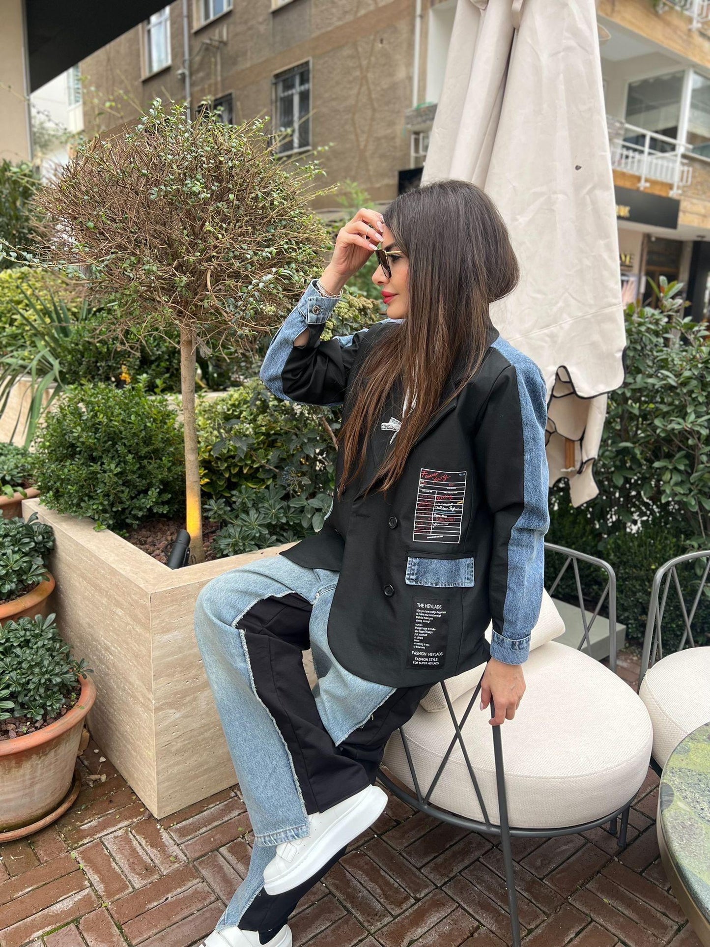 Blazer Mix Denim Max
