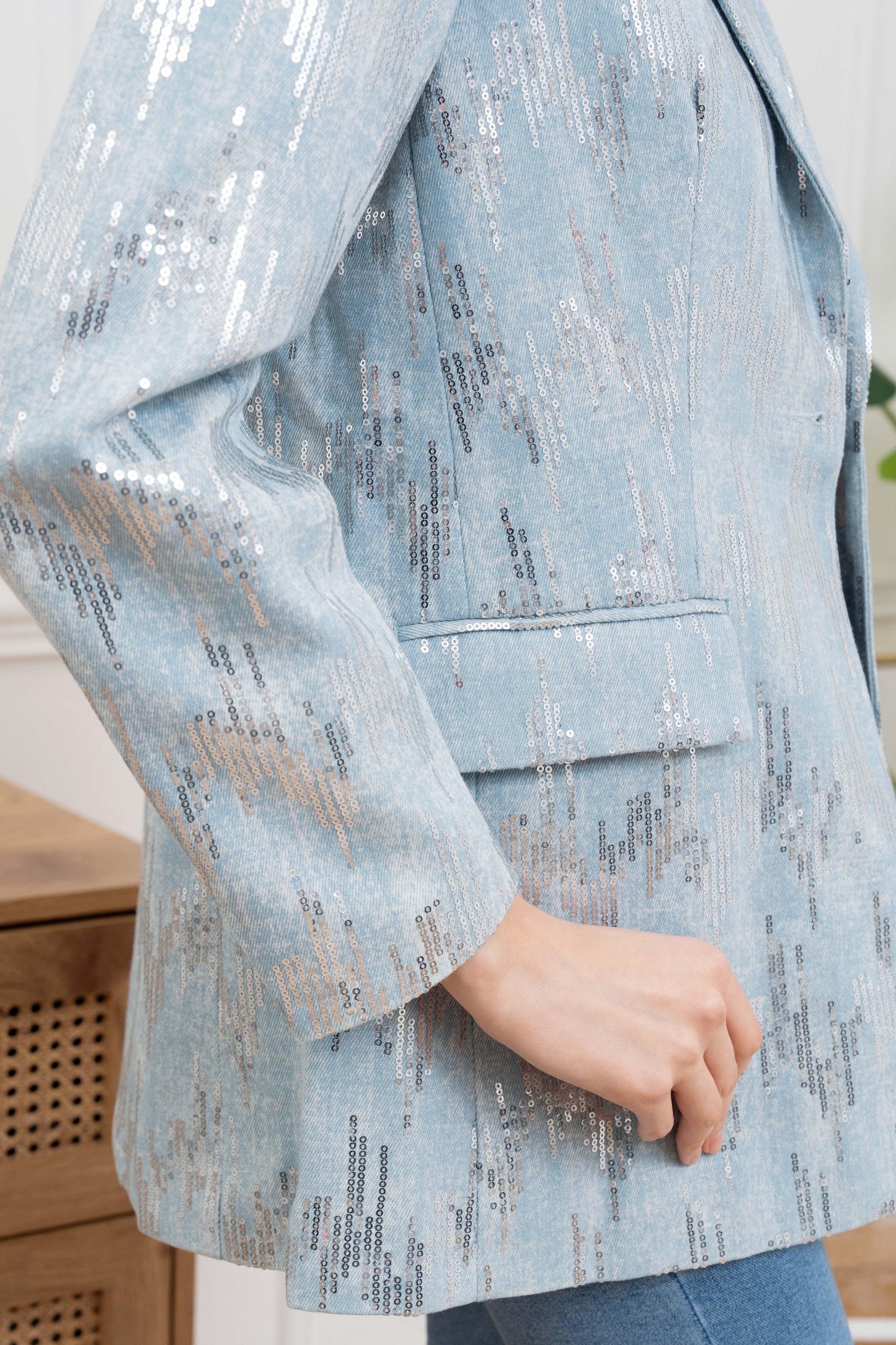 Shining Blazer Denim