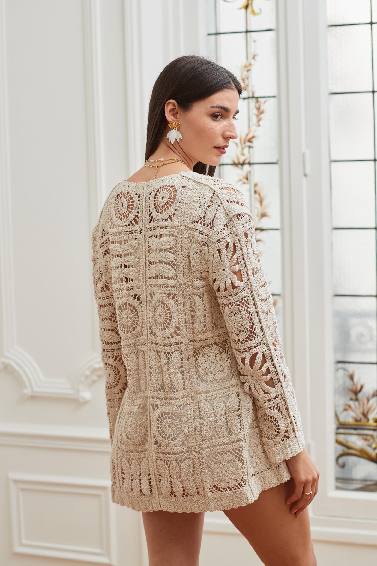 Handmade Crochet Cardigan Rosa