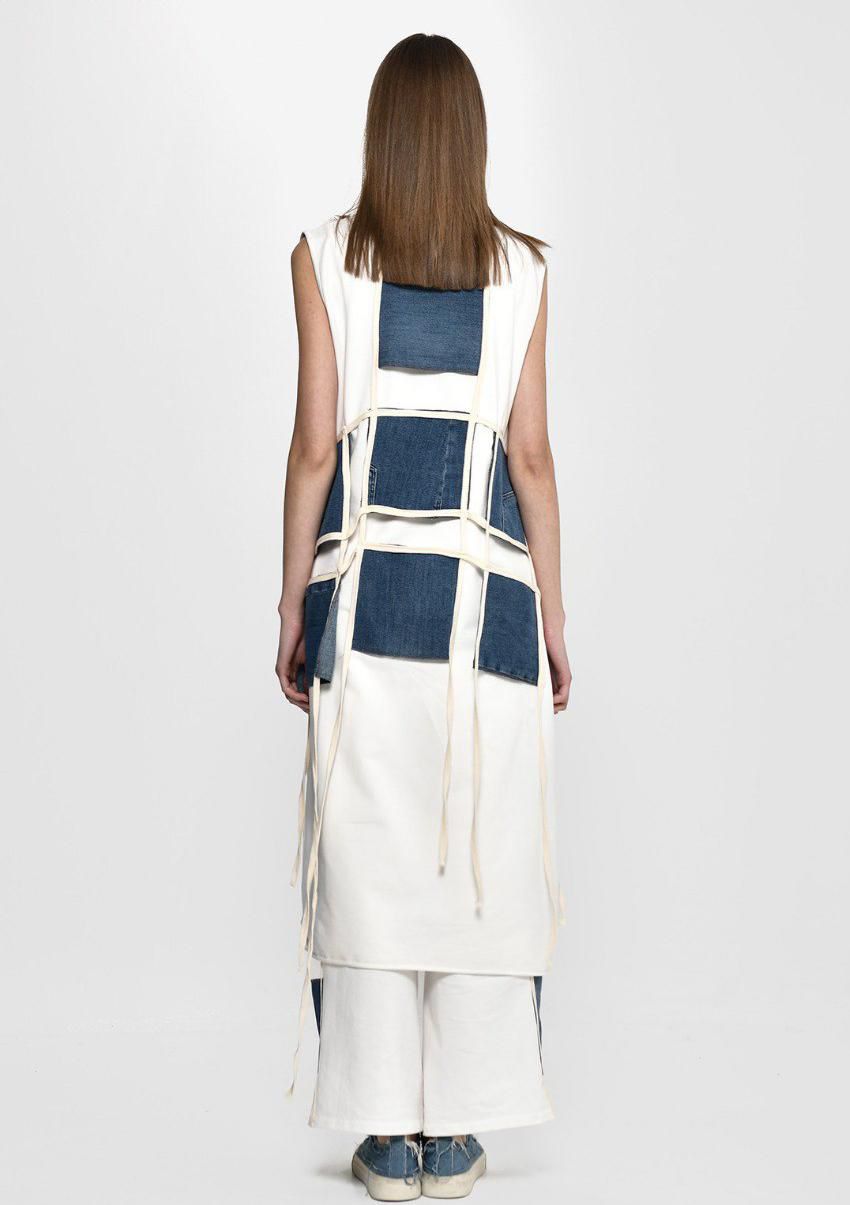 Set White Long Fringes