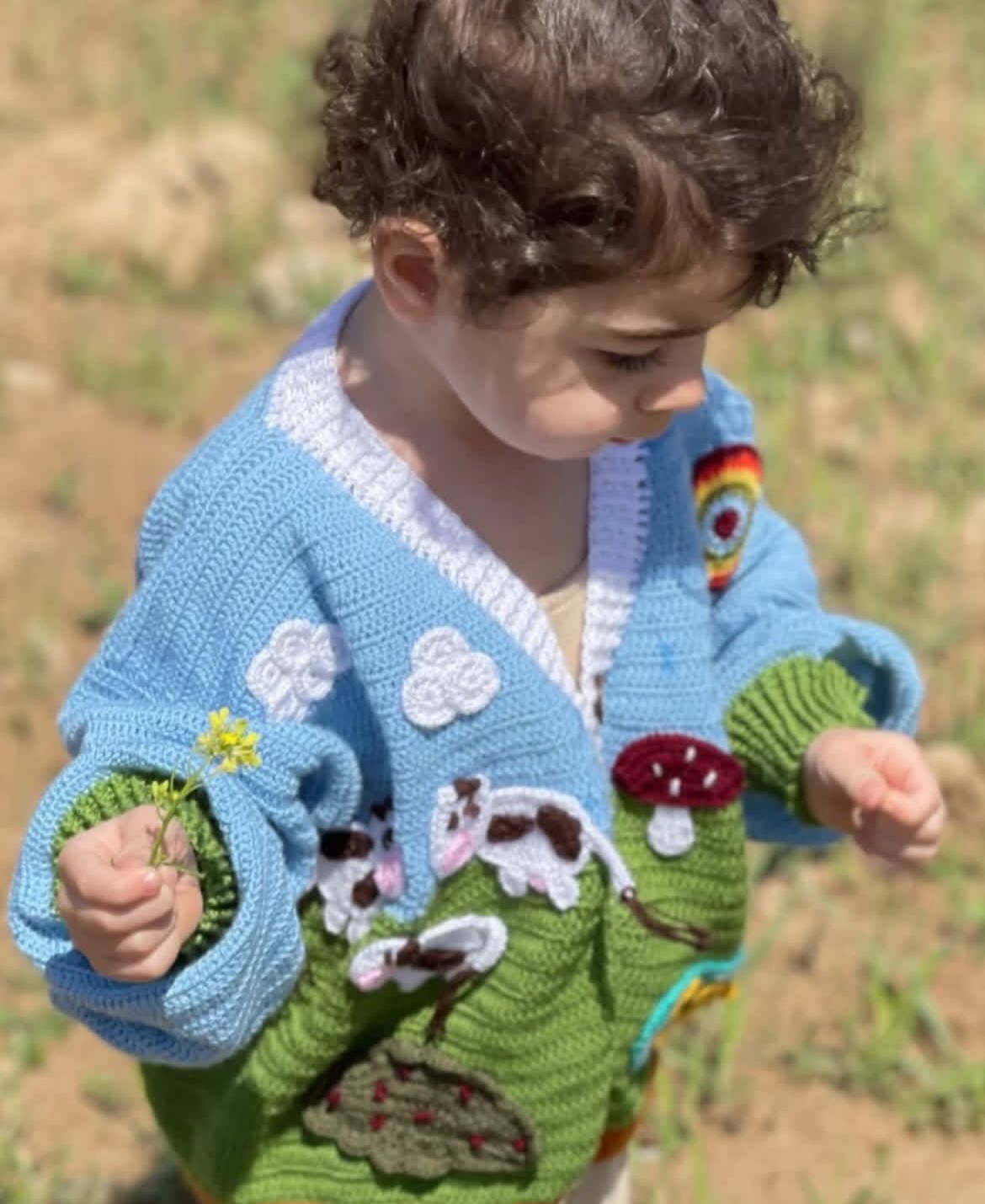 The Cow Farm Crochet Cardigan Unisex