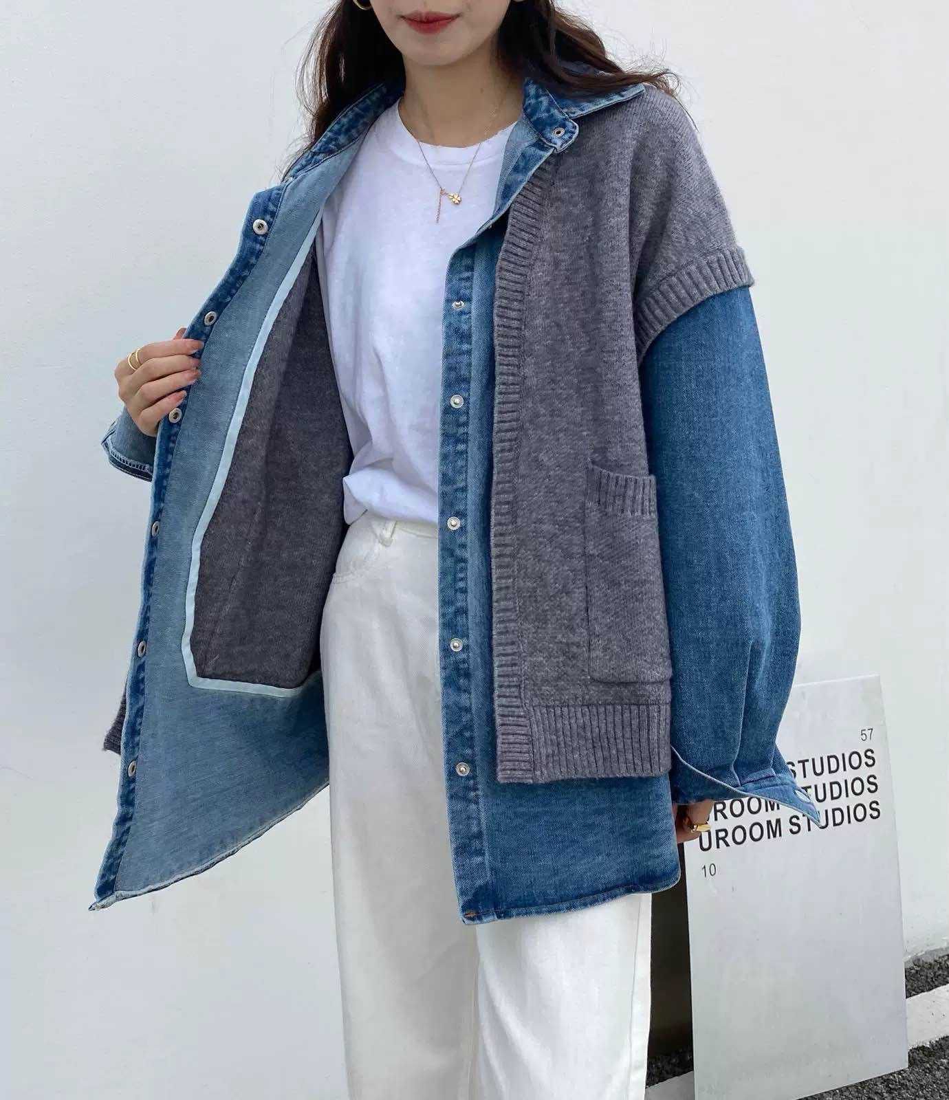 Jacket Attached Vest Grey