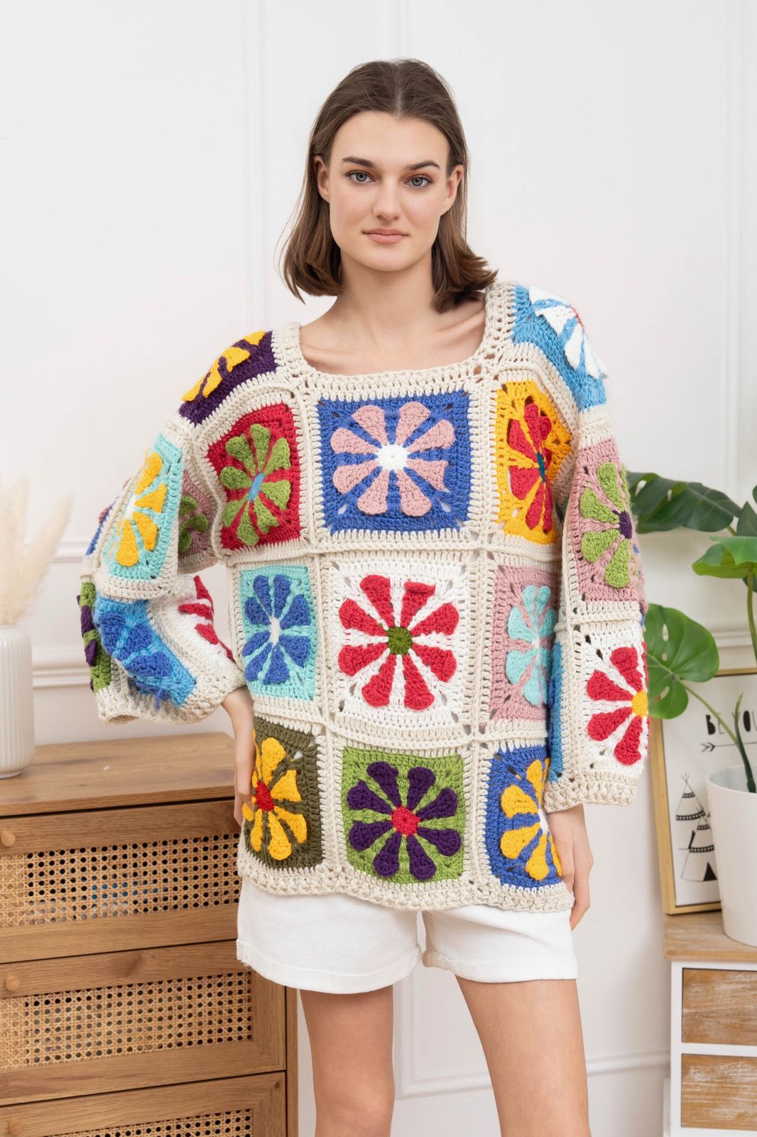 Pullover Colorful Crochet