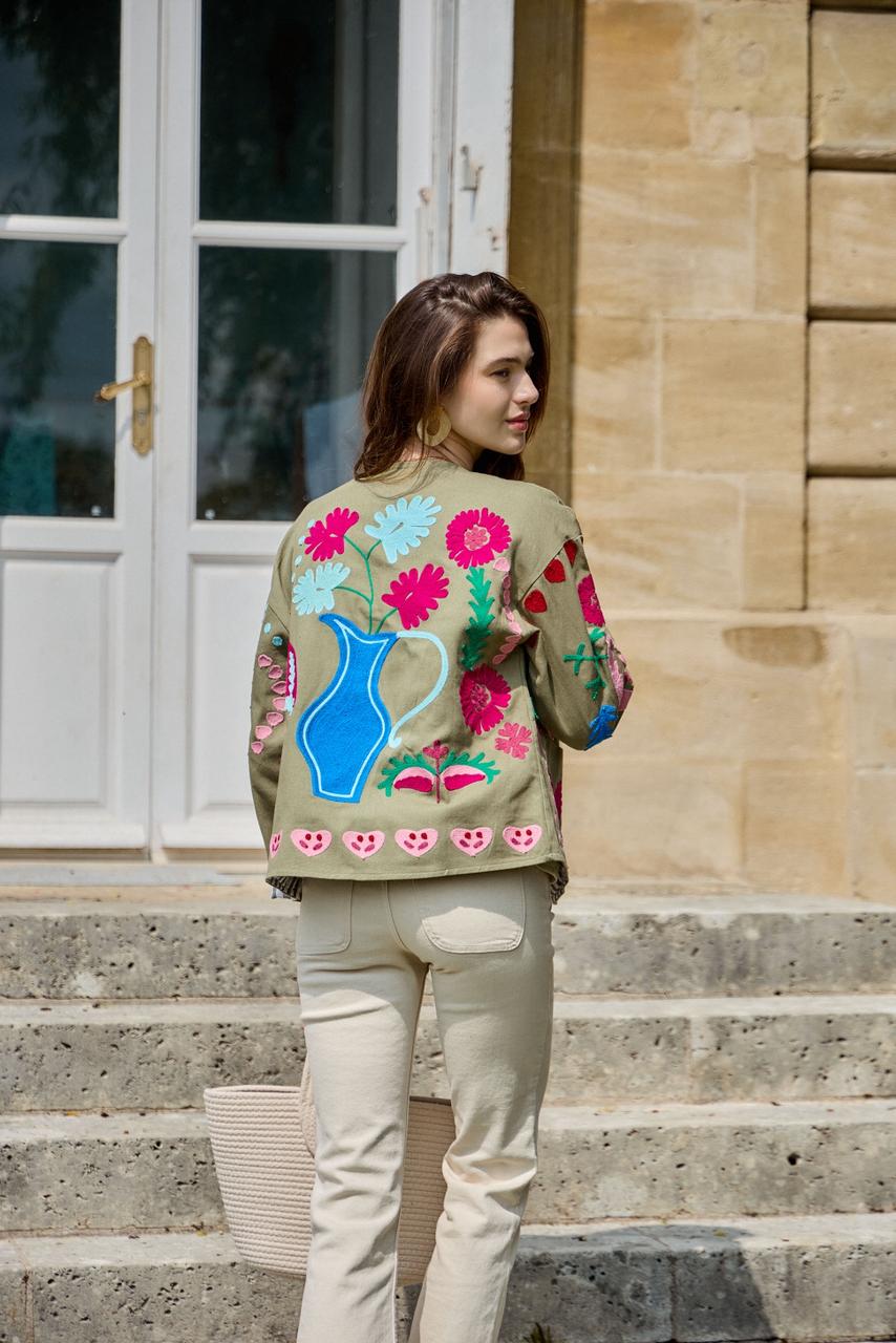 Jacket Embroidered Olive
