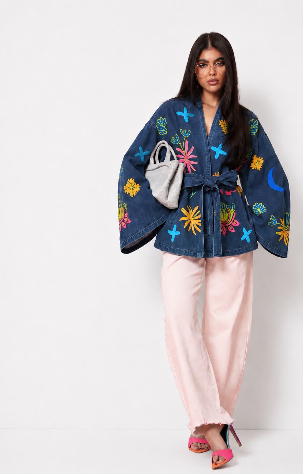 Jacket embroidery blue