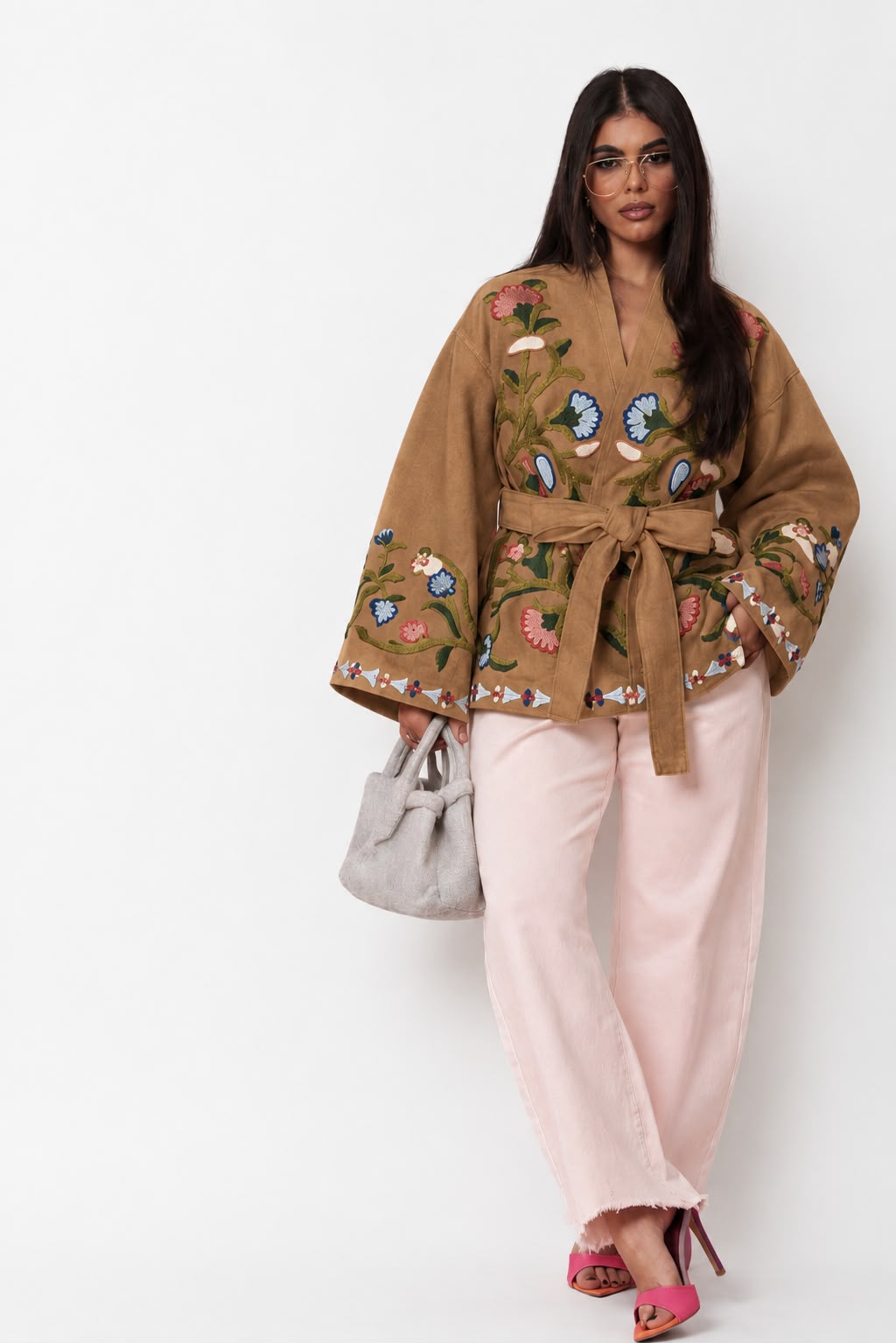 Jacket embroidery camel