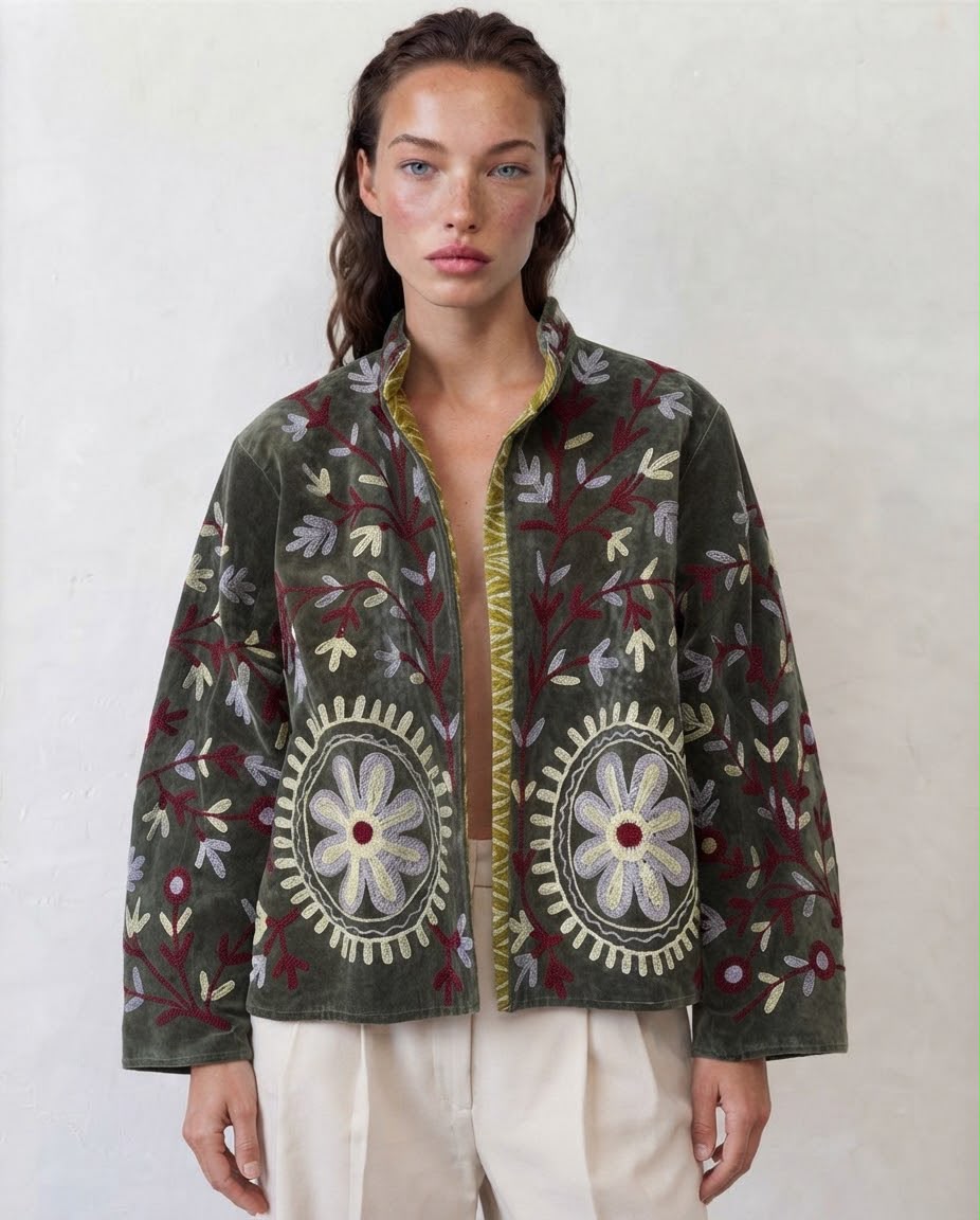 Jacket embroidered