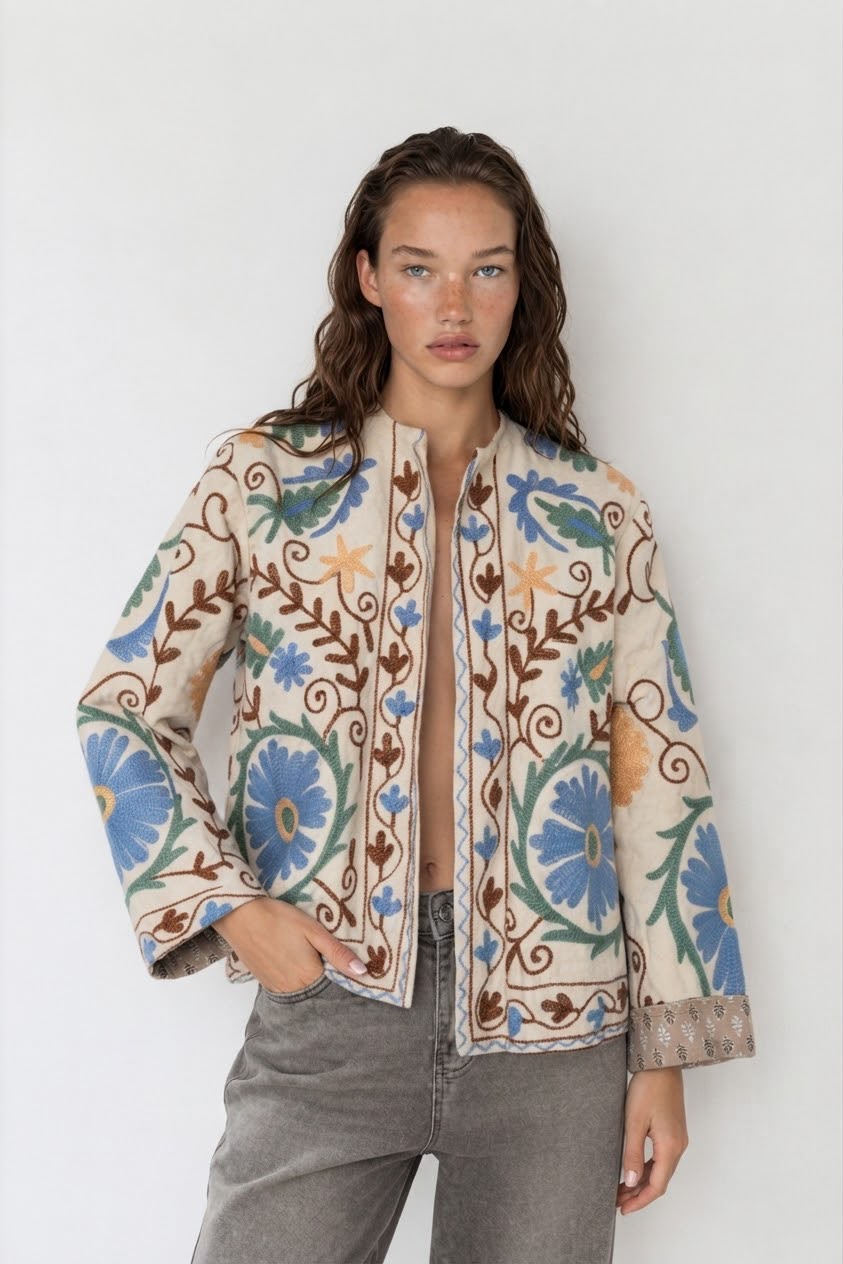Jacket embroidered