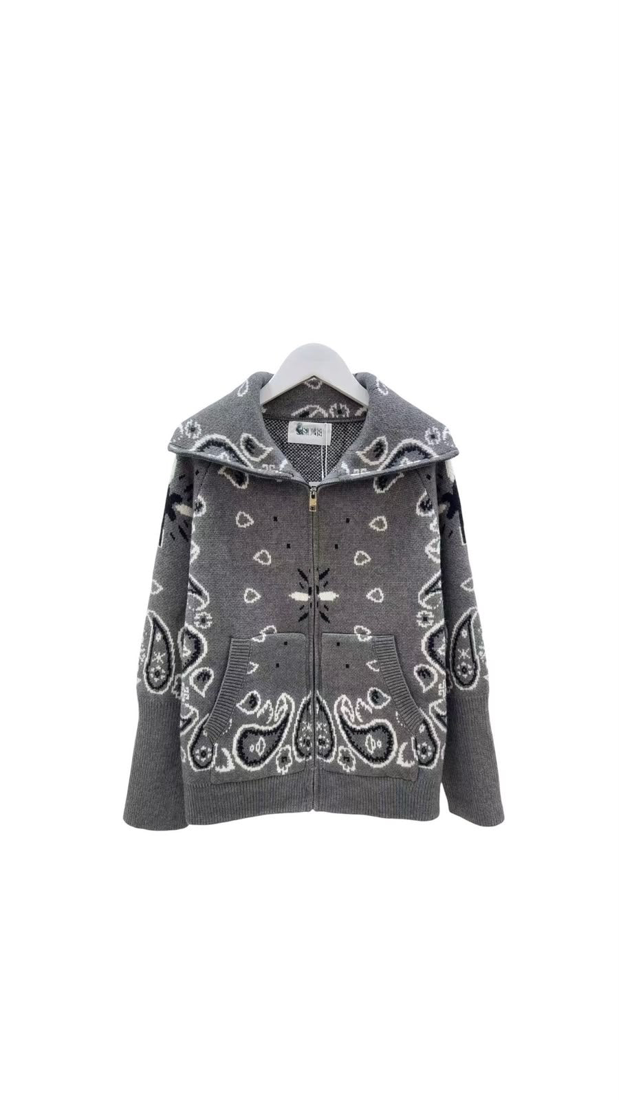 Bandana zipper dark grey