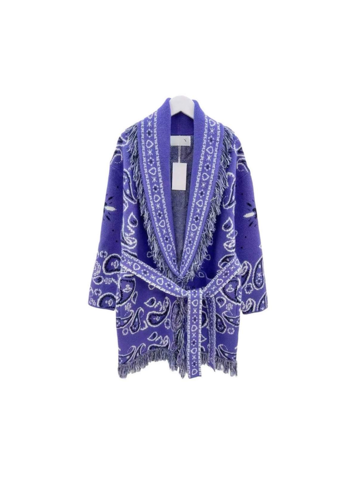 Bandana cardigan purple