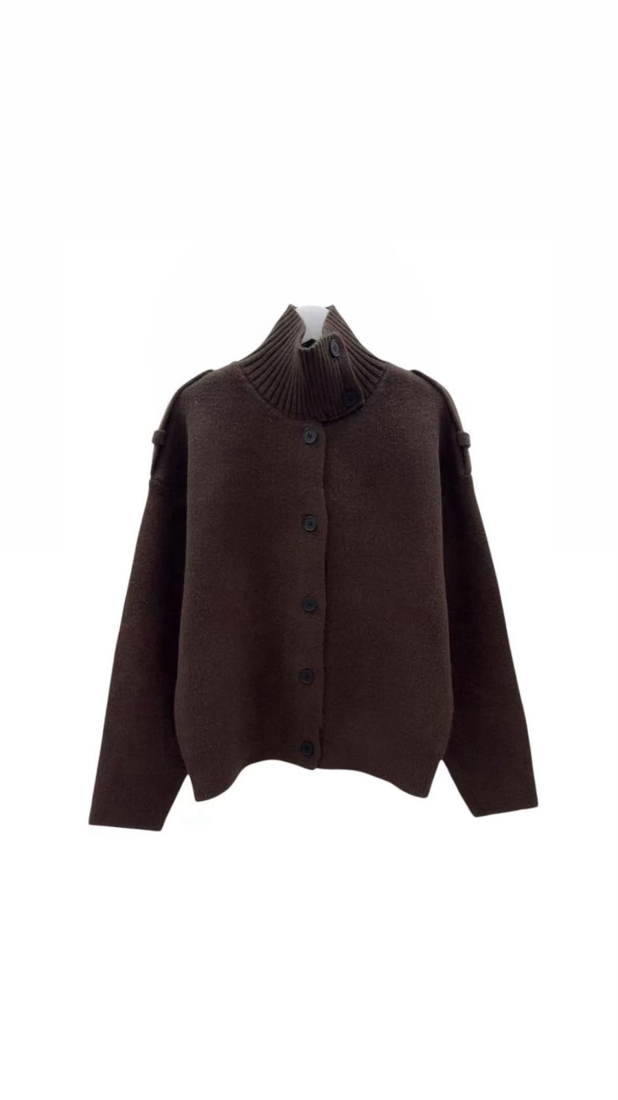 Jacket brown wool buttons