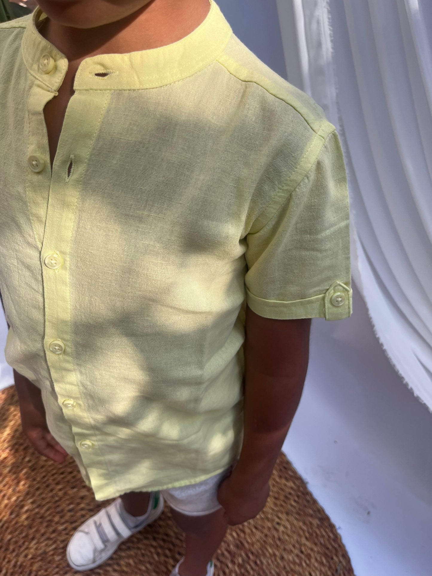 Linen Cotton Yellow Chemise