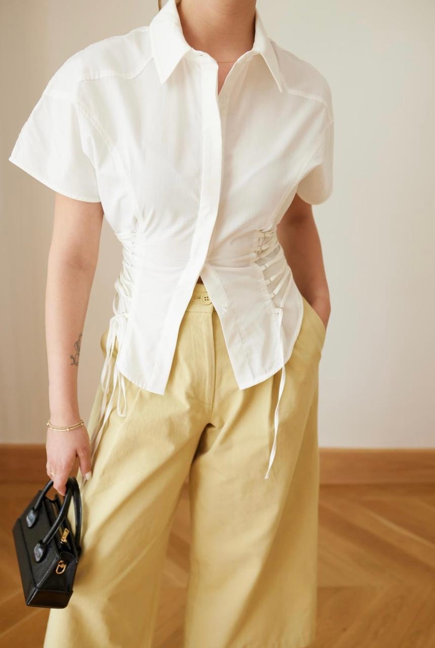 Chemise White Dripped