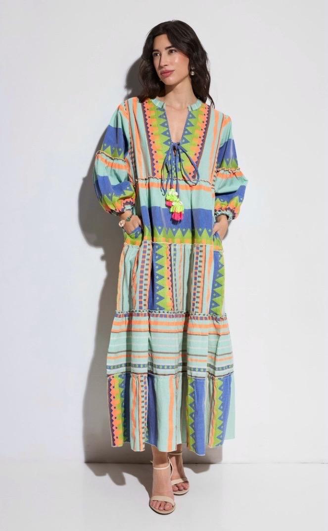 Dress Orlin Long Sleeves Colorful