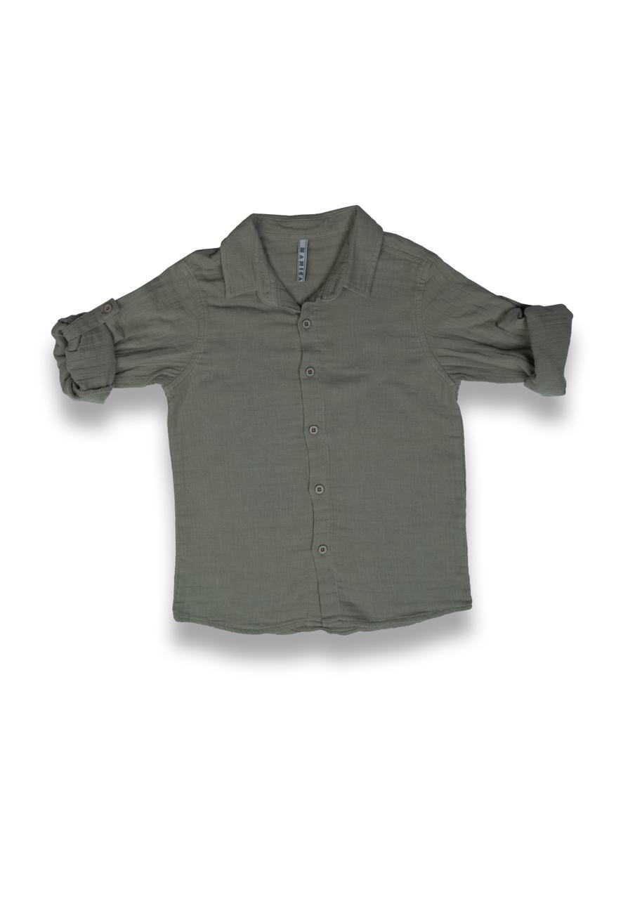 Linen Cotton Long Sleeves Olive