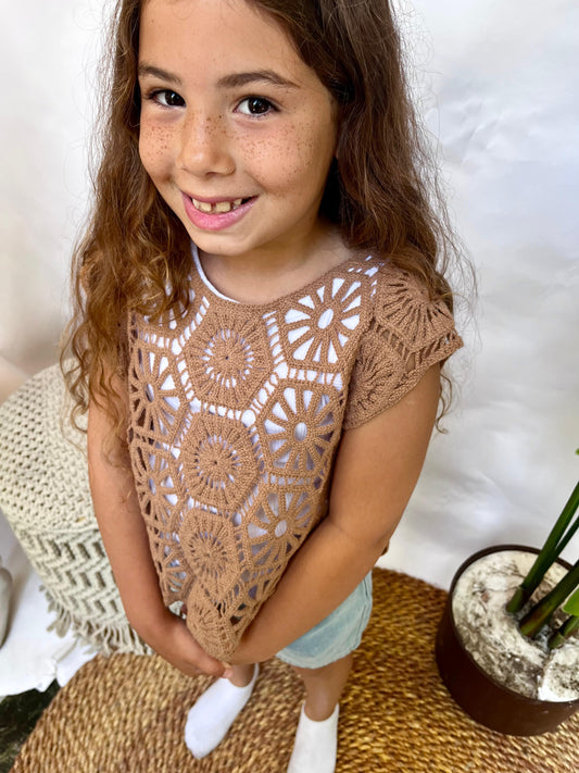 Brown Crochet Top
