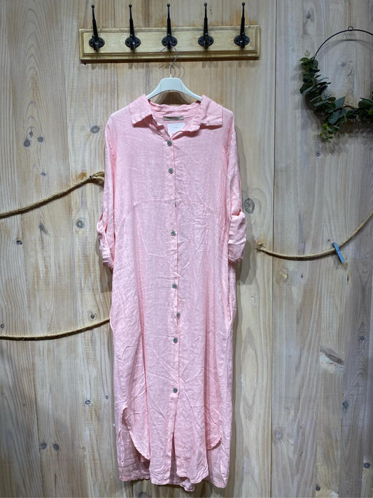 Linen Dress Pink