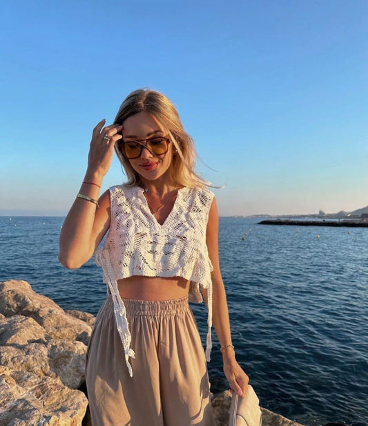 Top Handmade Crochet Rosa