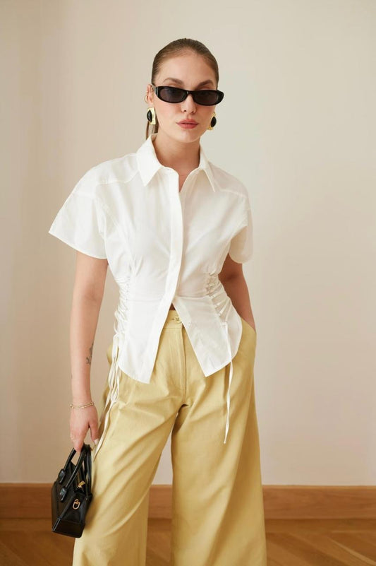 Chemise White Dripped