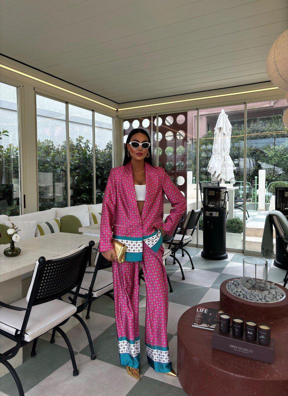 Blazer Set Patterned