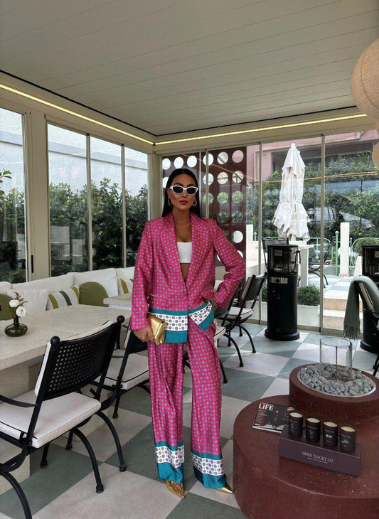 Blazer Set Patterned