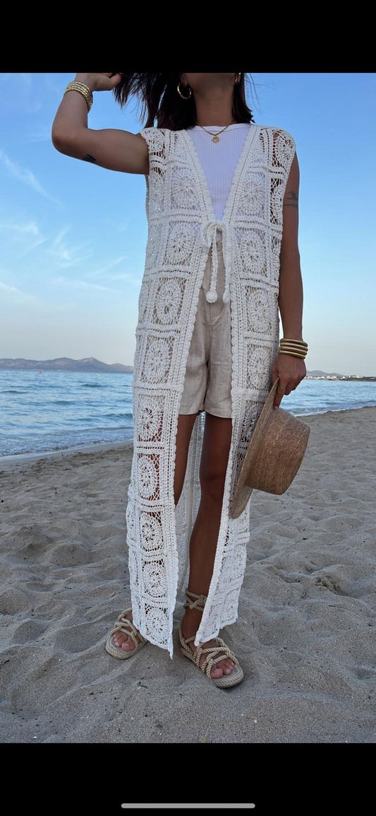 Long Sleeves Less Handmade Crochet
