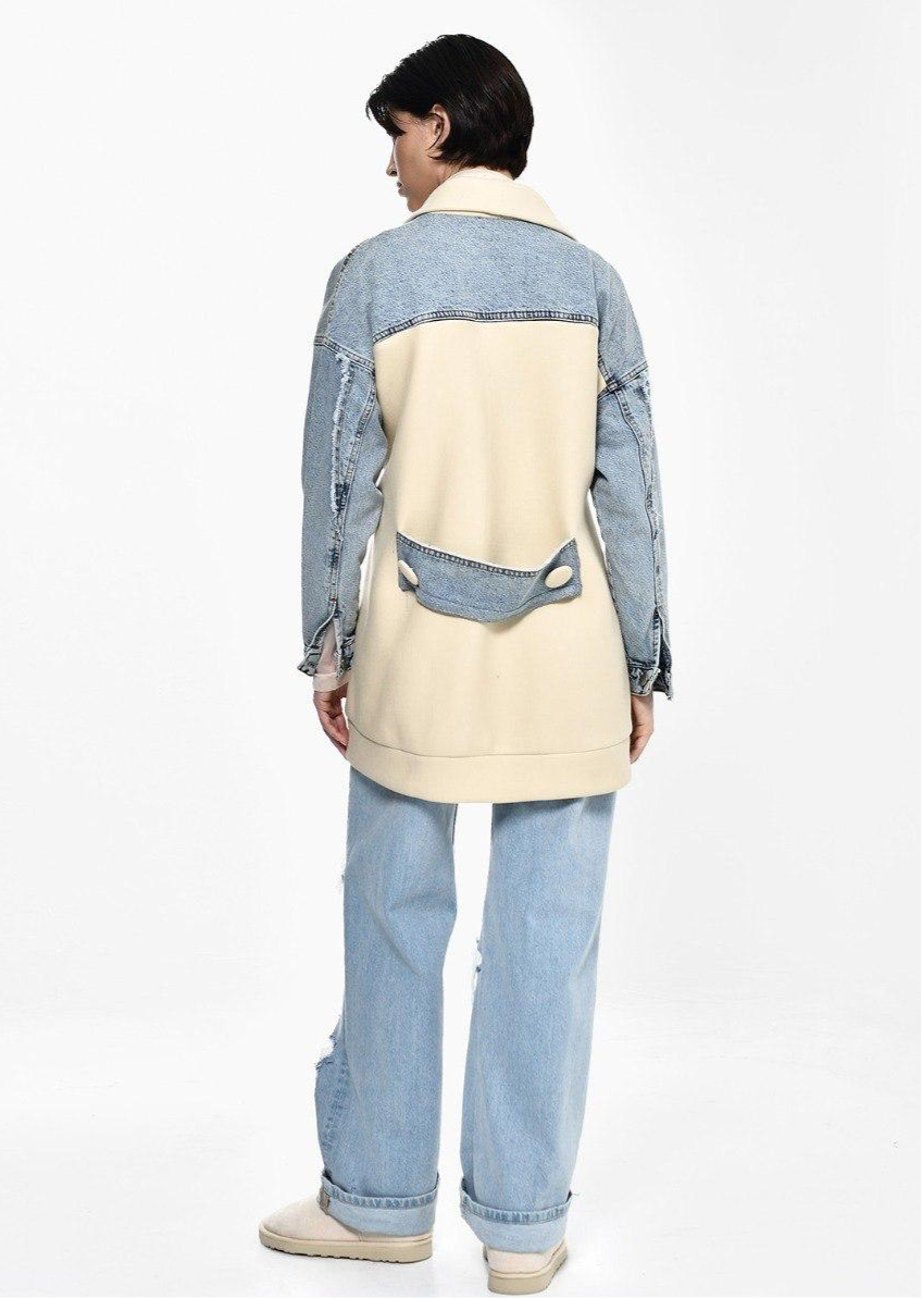 Jacket Denim x beige