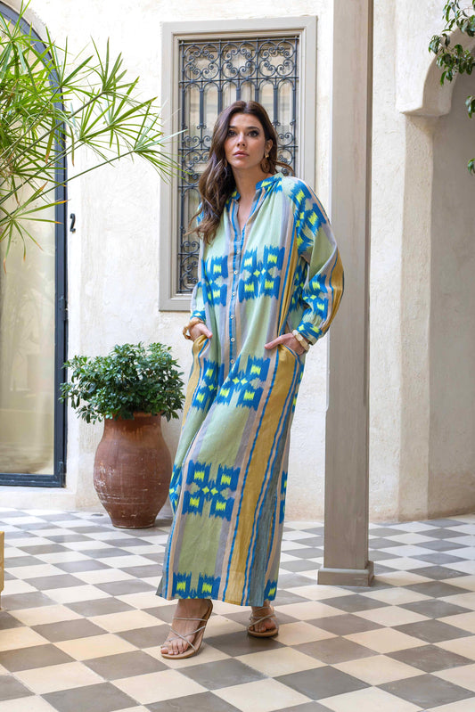 Dress Gold Silver Green