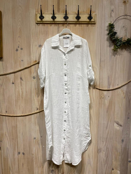 Linen Dress White