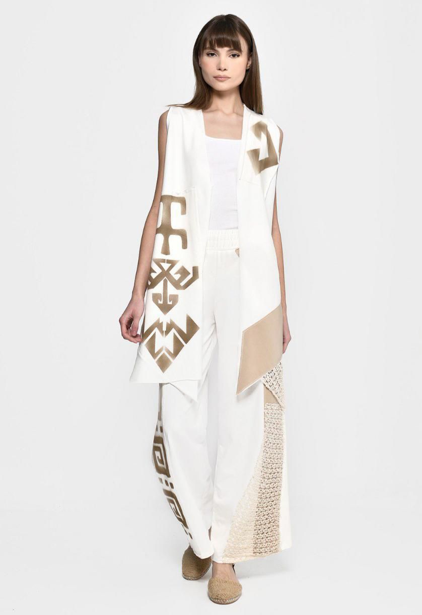 Deqm White Long Set