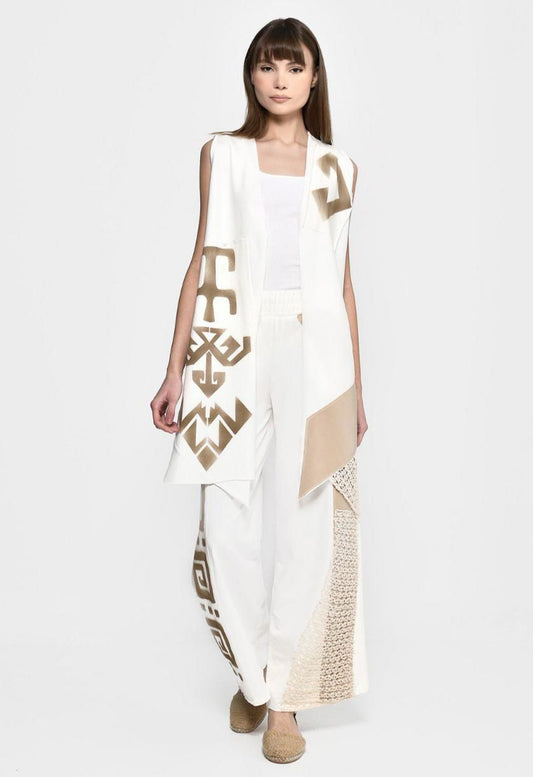 Deqm White Long Set