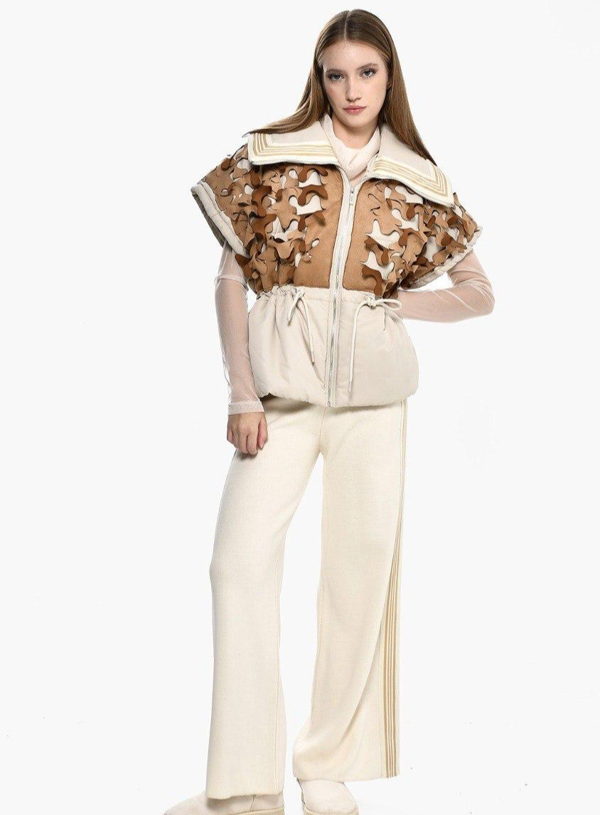 Vest brown cutting dq