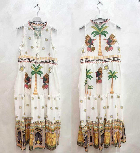 Dress Cut Nos Colorful Linen