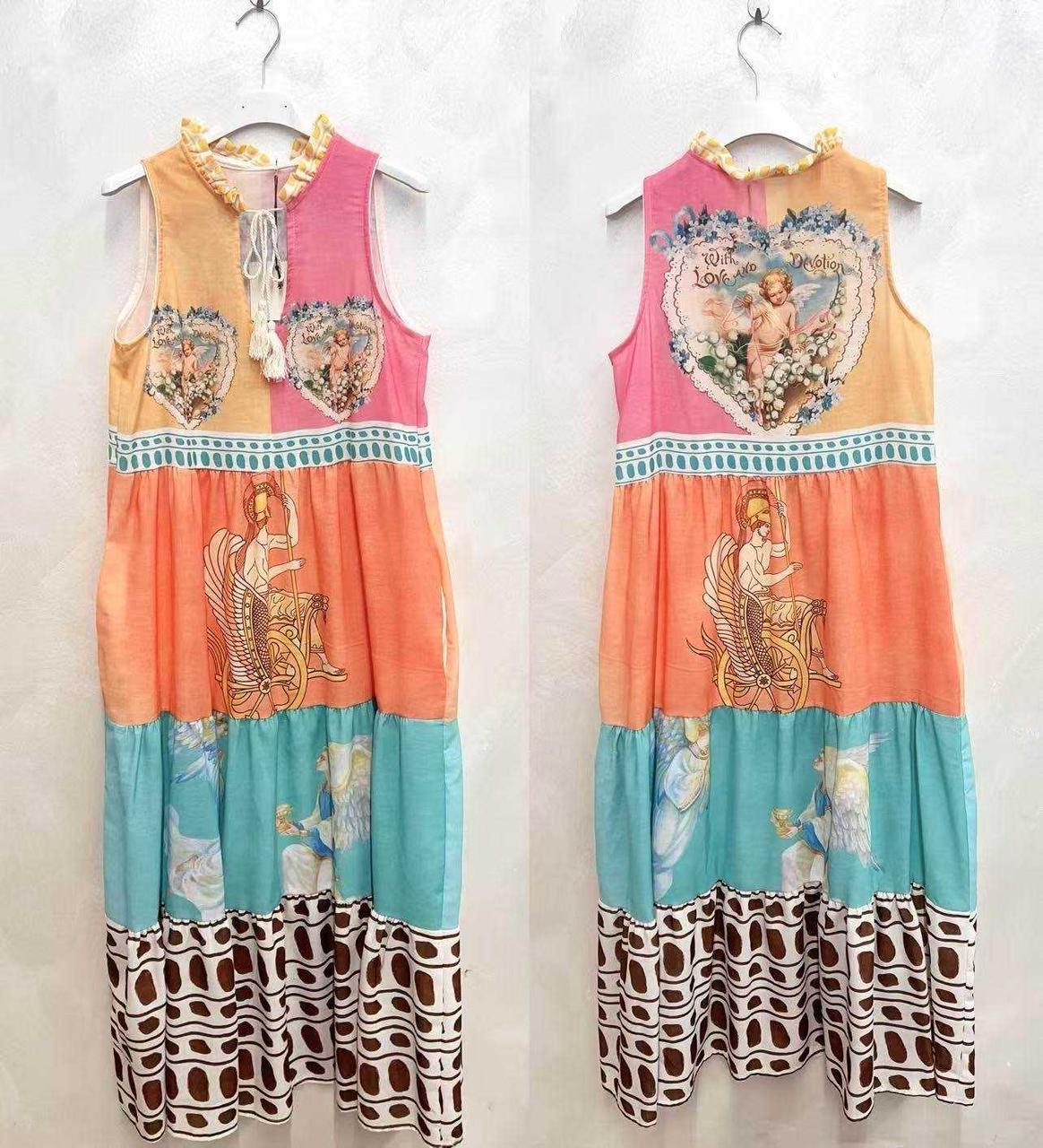 Dress Cut Nos Colorful Linen
