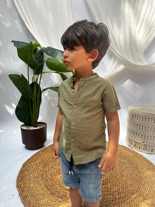 Linen Half Sleeves Shirt