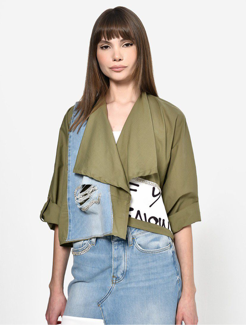 Chemise Olive Denim Mix