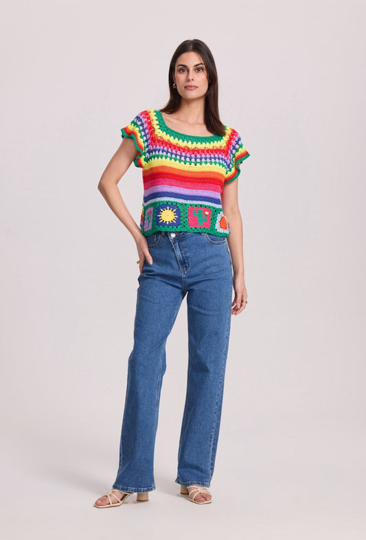 Top Handmade Crochet Multicolor Orlin