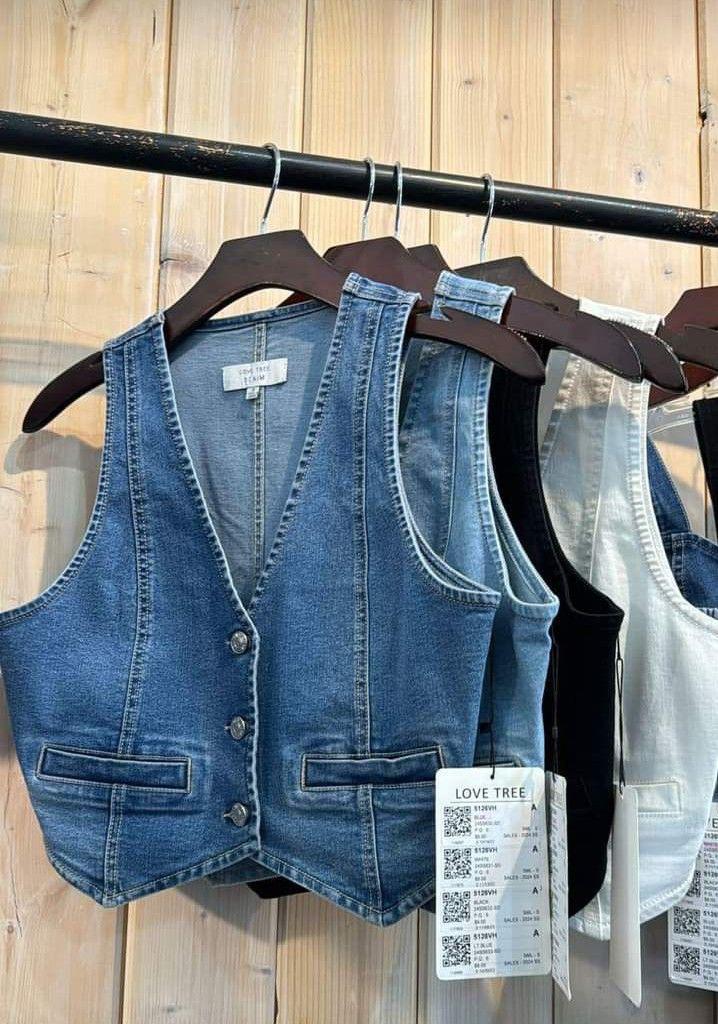 Denim Vest Pockets