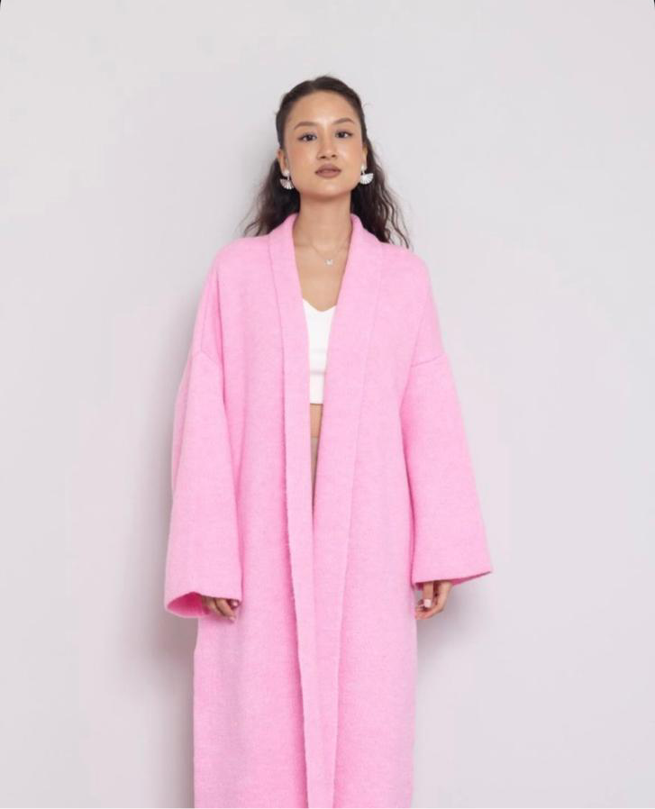 Wool coat pink