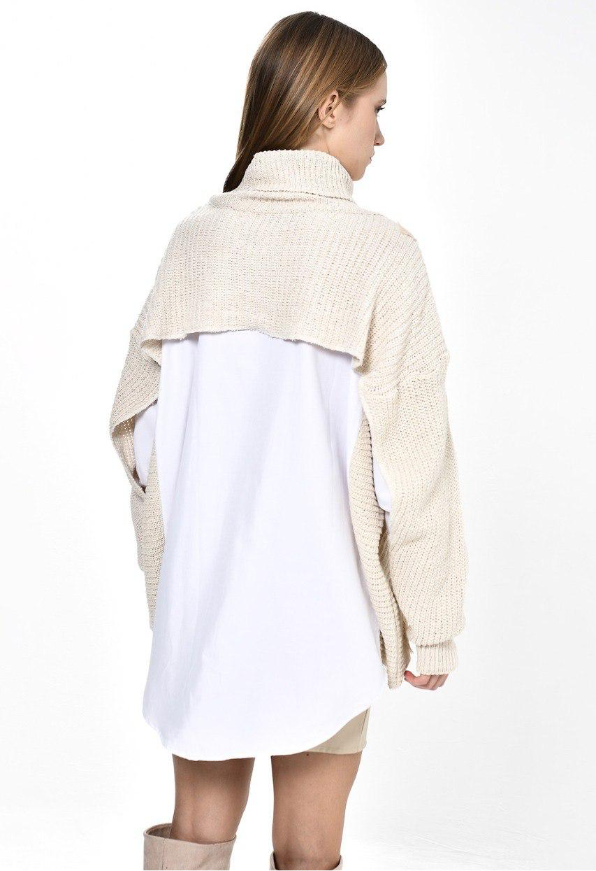 Shirt attached knit DQ