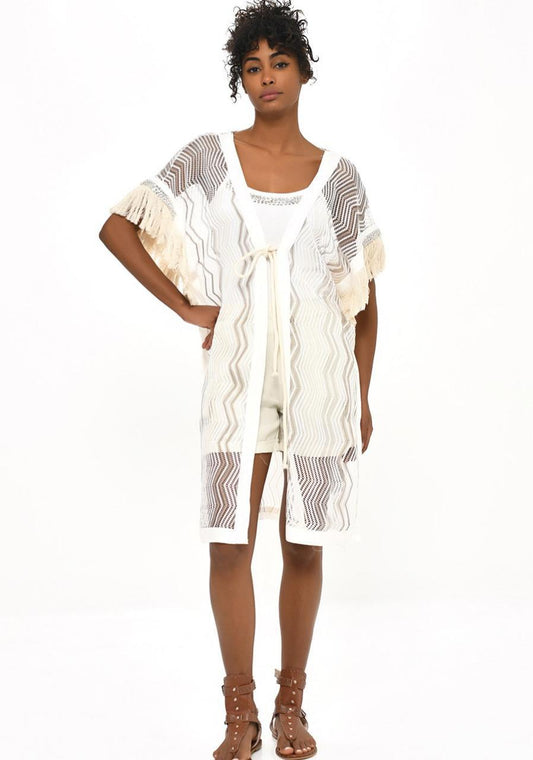 Long Cardigan Fringes