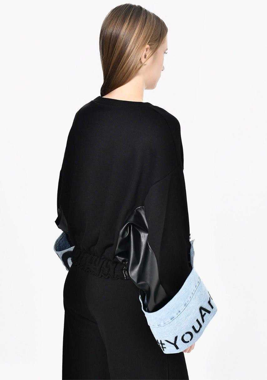 Jacket Black Denim sleeves