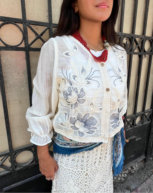 Blouse back crochet