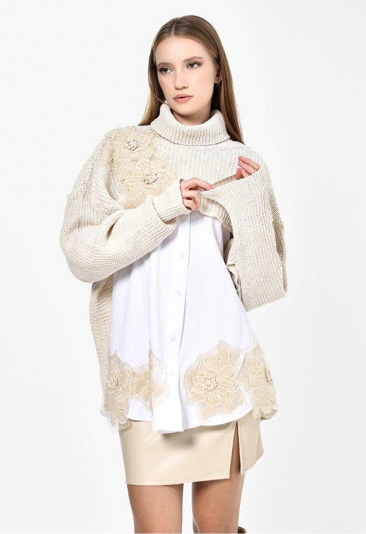 Shirt attached knit DQ