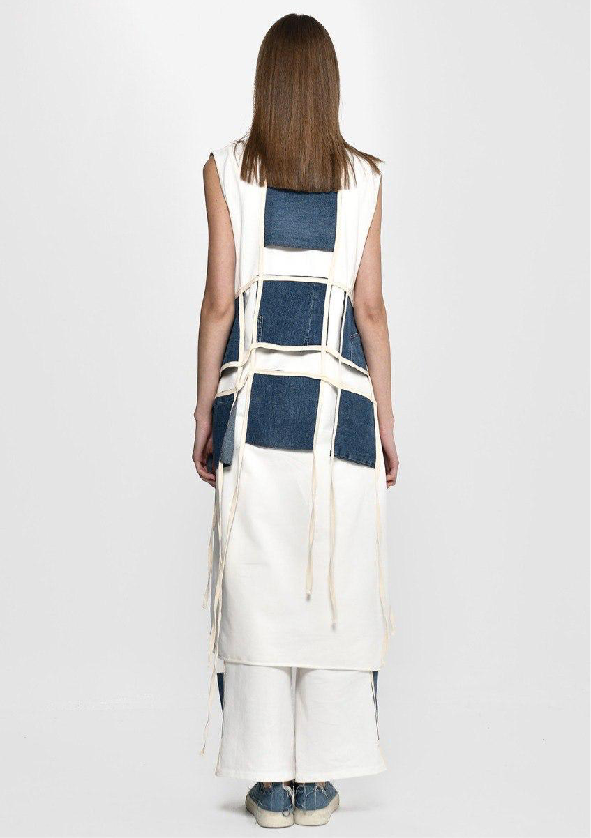 Set White Long Fringes