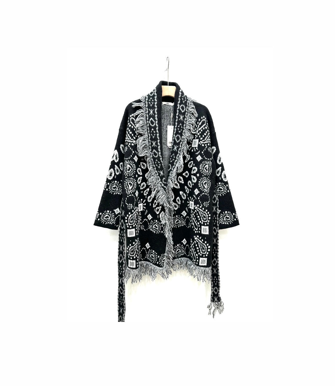 bandana cardigan black X Grey