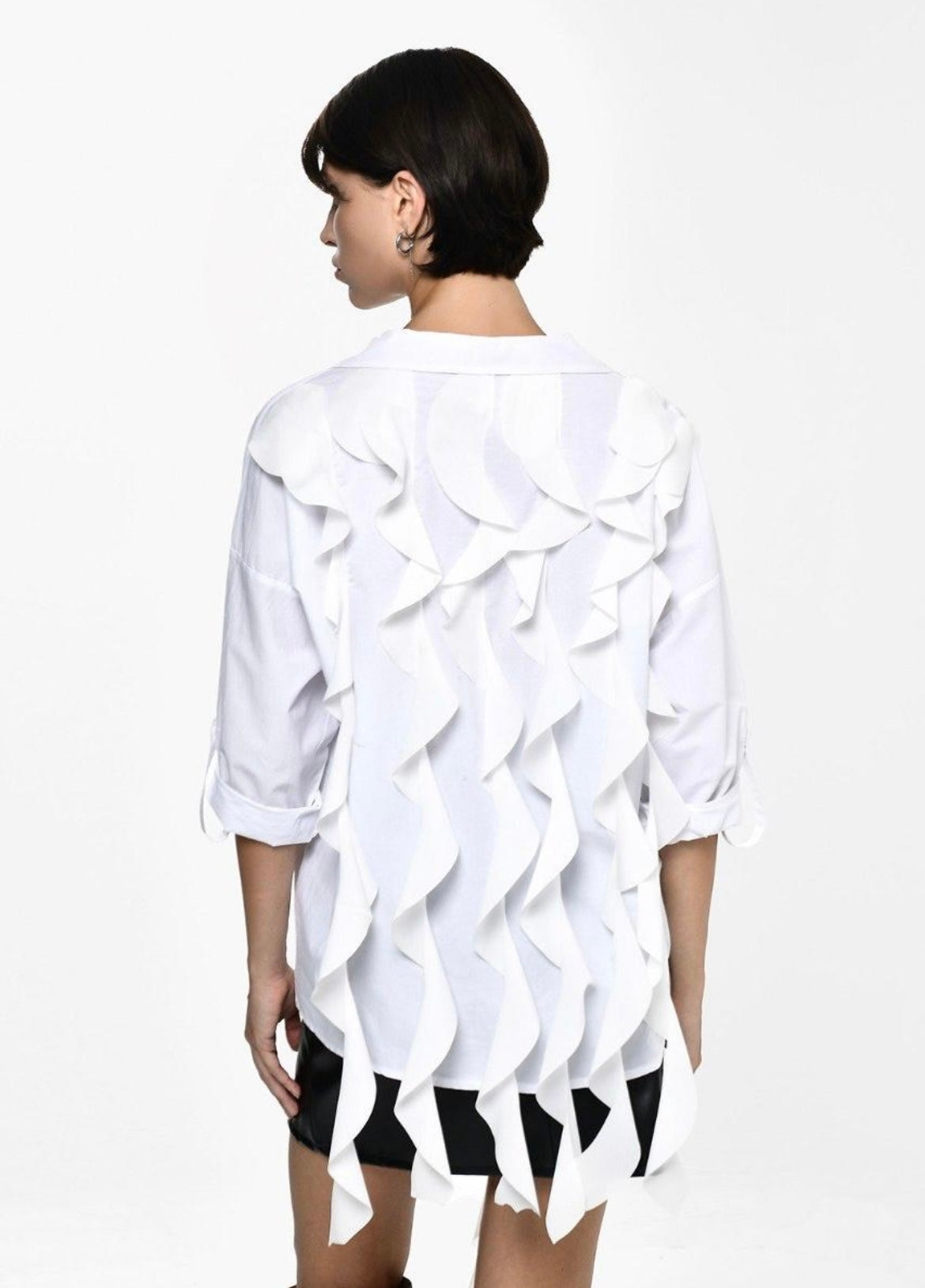 Ruffle white shirt