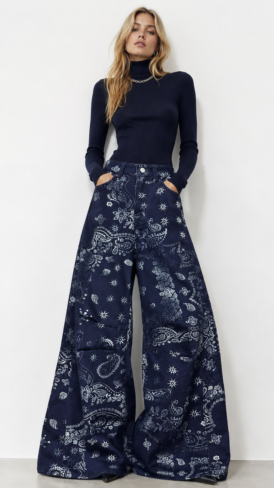 Bandana pants navy