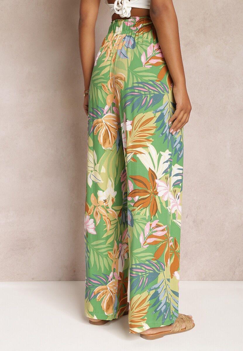 Floral pants green